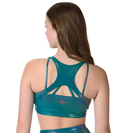 Ignite V-Neck Crop Top - Emerald