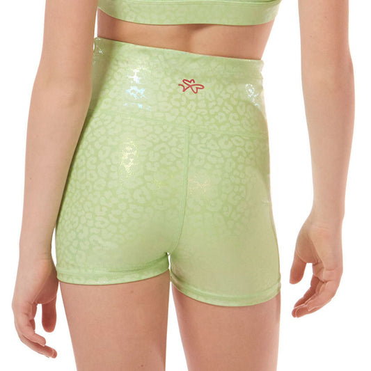 Vitality Compression Shorts - Mint Cheetah