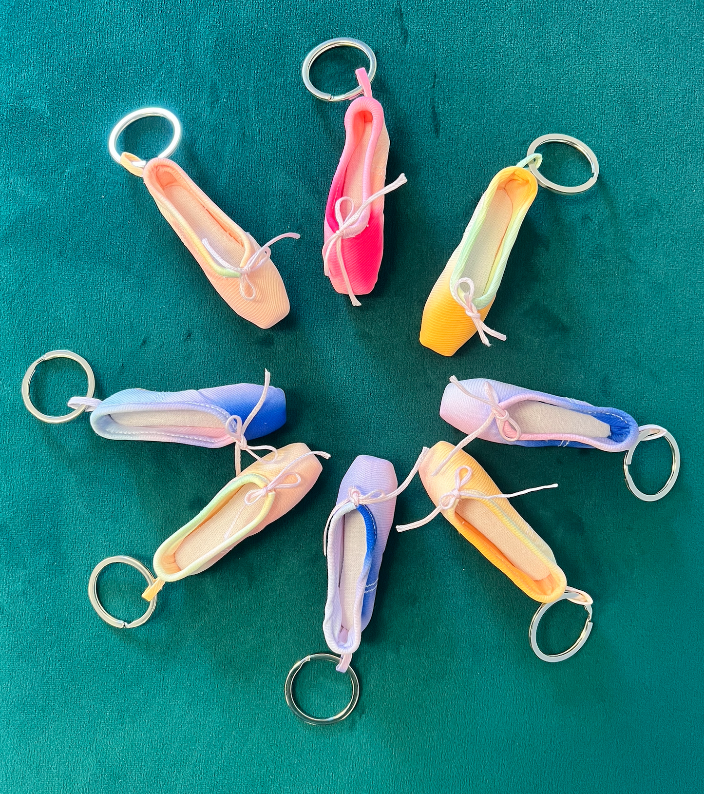 Virtisse | Tie Dye Pointe Shoe Keychain