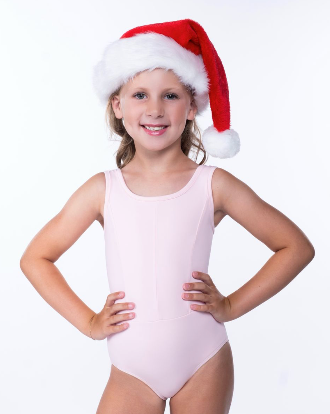 Roxie Dancewear | Lacey Leotard | Ballet Pink + Red