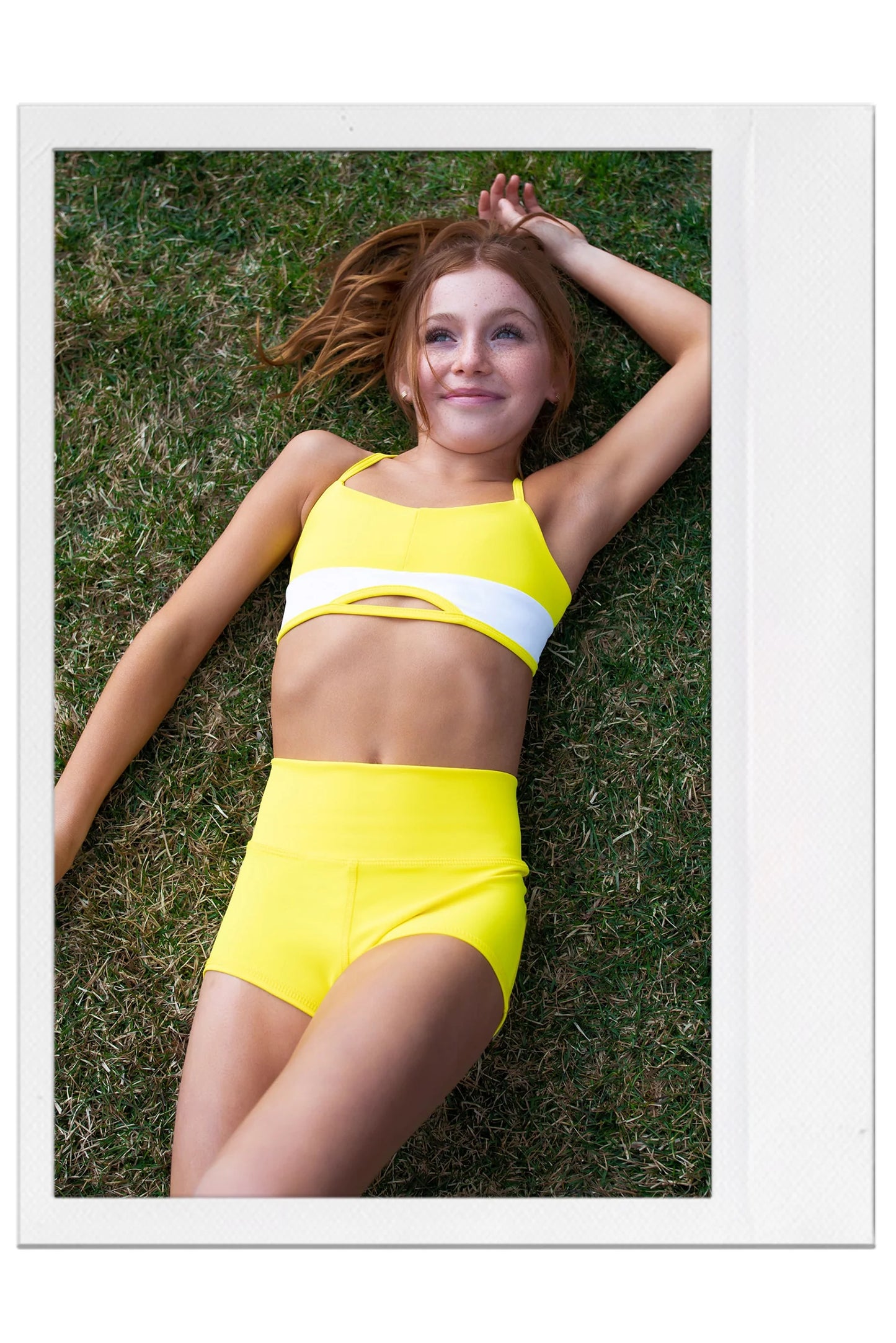 Five Dancewear | Motiv8 Bra | Lemondrop + White