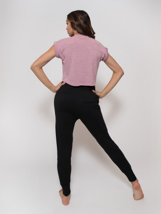 Sugar and Bruno | Boss Crop Top | Heather Mauve