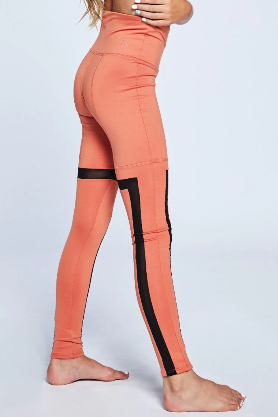 Jo + Jax | Angles Leggings | Copper + Mesh