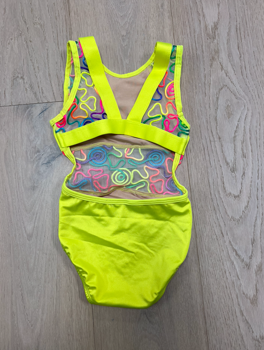 Kandi Kouture | Children's Cotton Candy Leotard | Neon Yellow