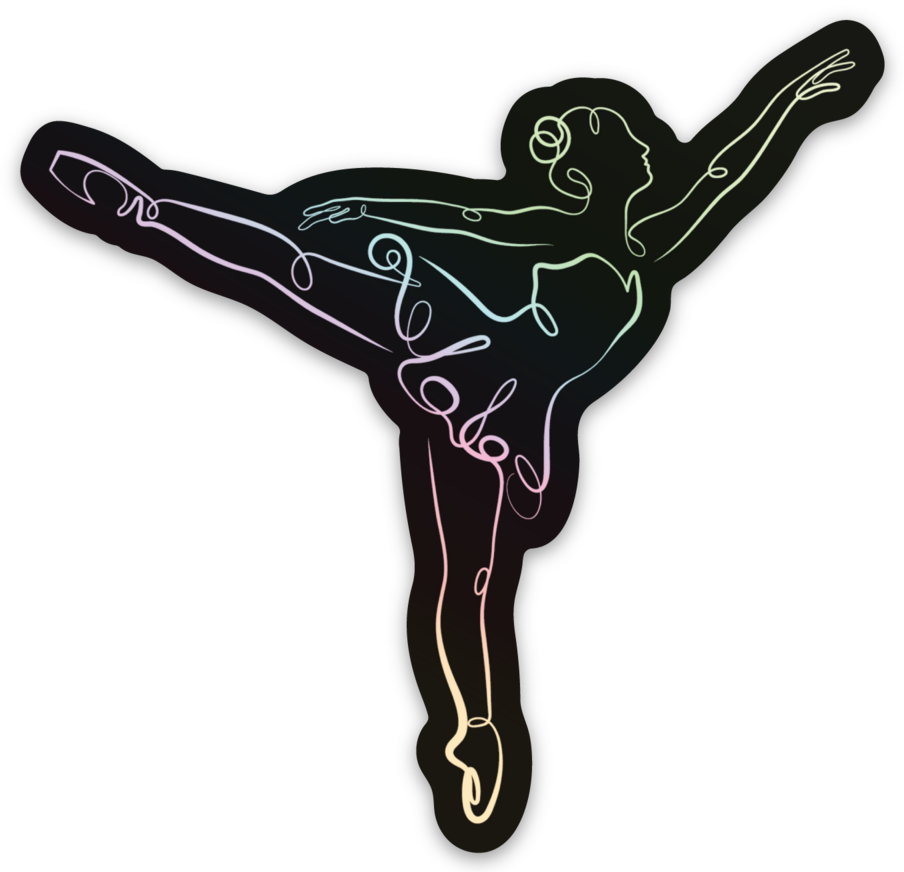 Denali & Co | Ballerina En Pointe Hologram Vinyl Sticker