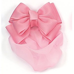 Dasha Designs | Grosgrain Bow + Pink Snood