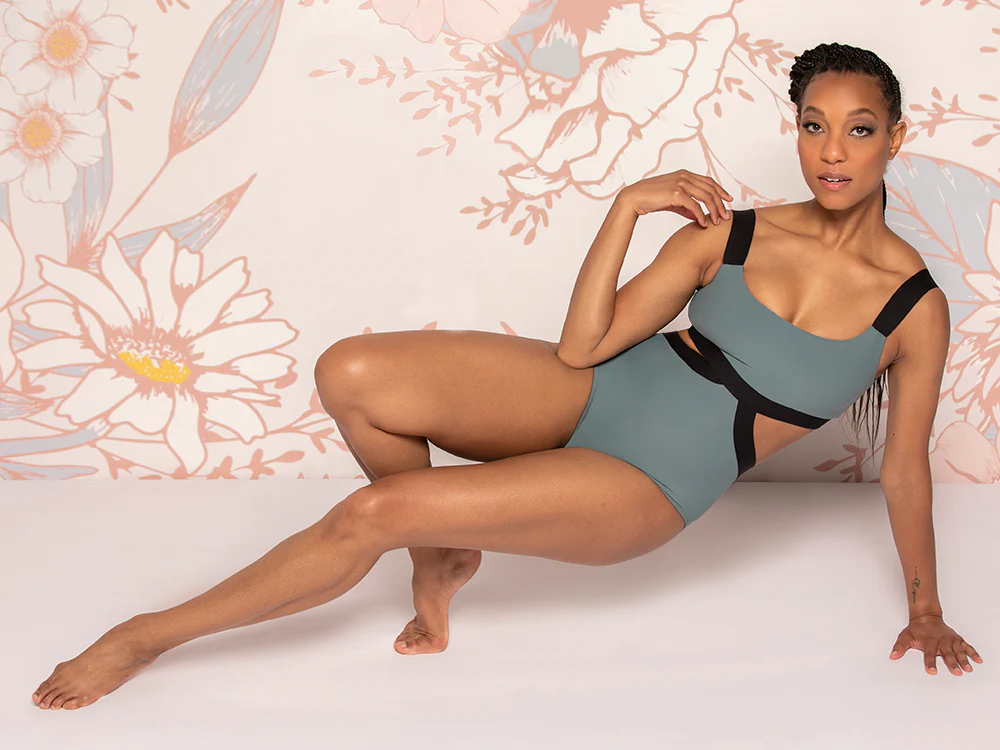 Elevé Dancewear | Vanessa Leotard | Blue Agave