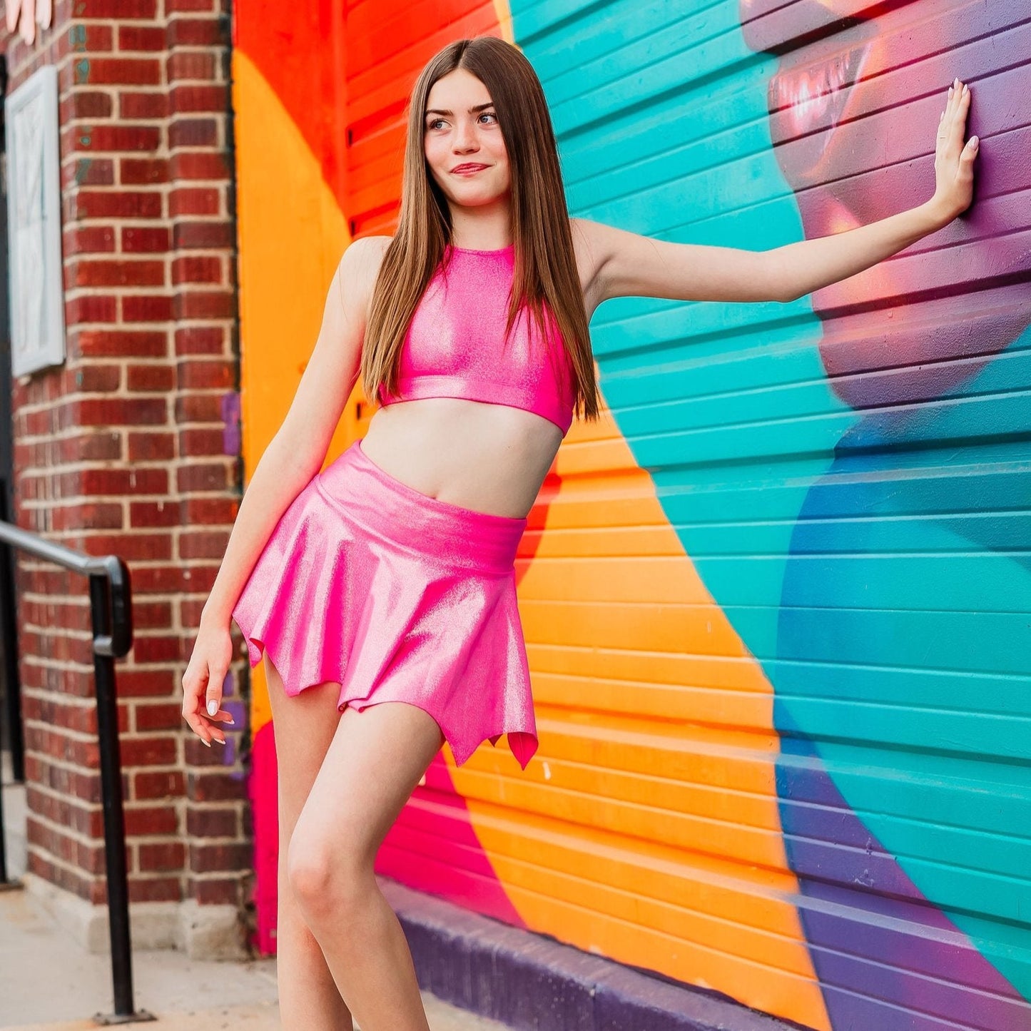Ignite Pointed Dance Skirt - Pink Sapphire