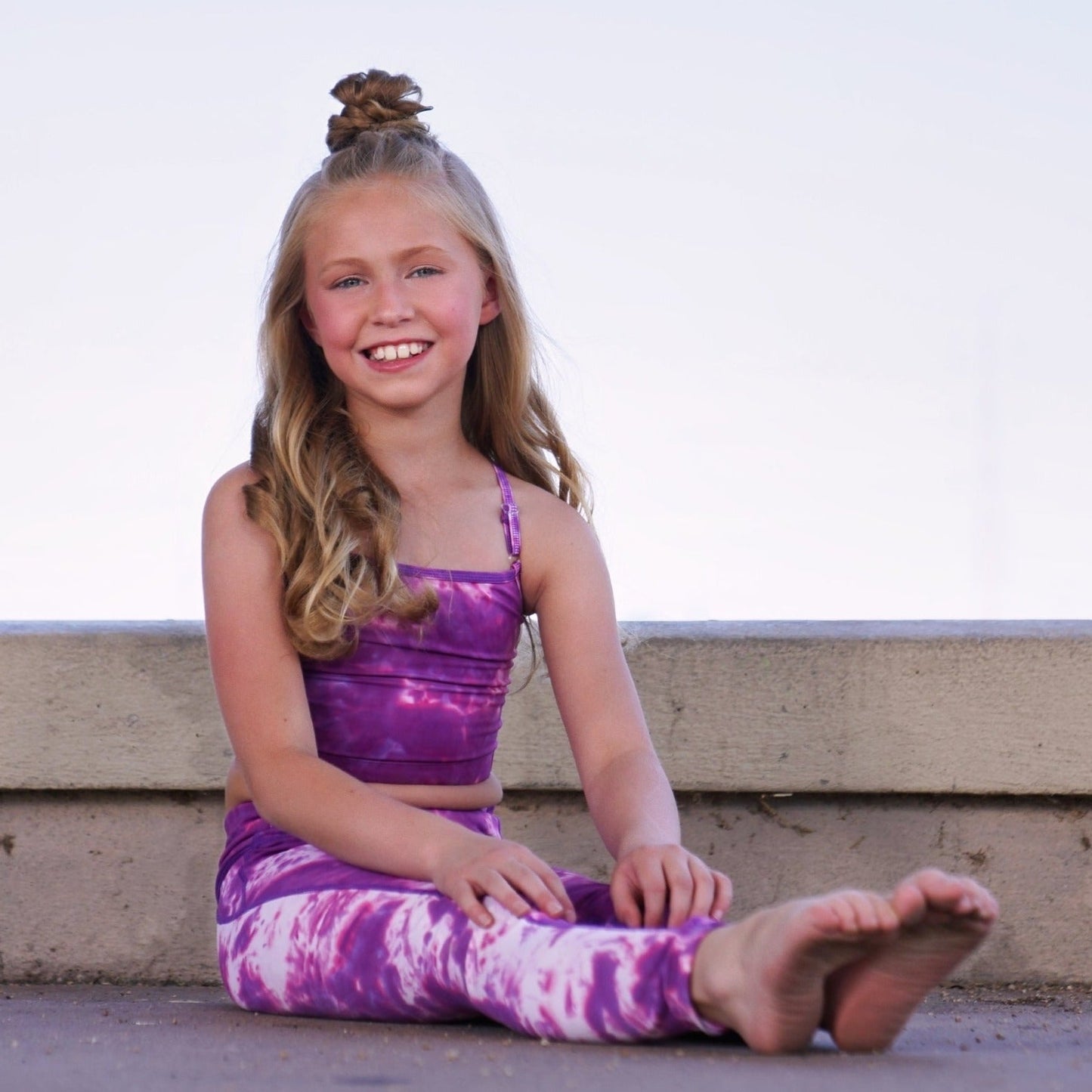 High-Rise Leggings - Purple Tie-Dye