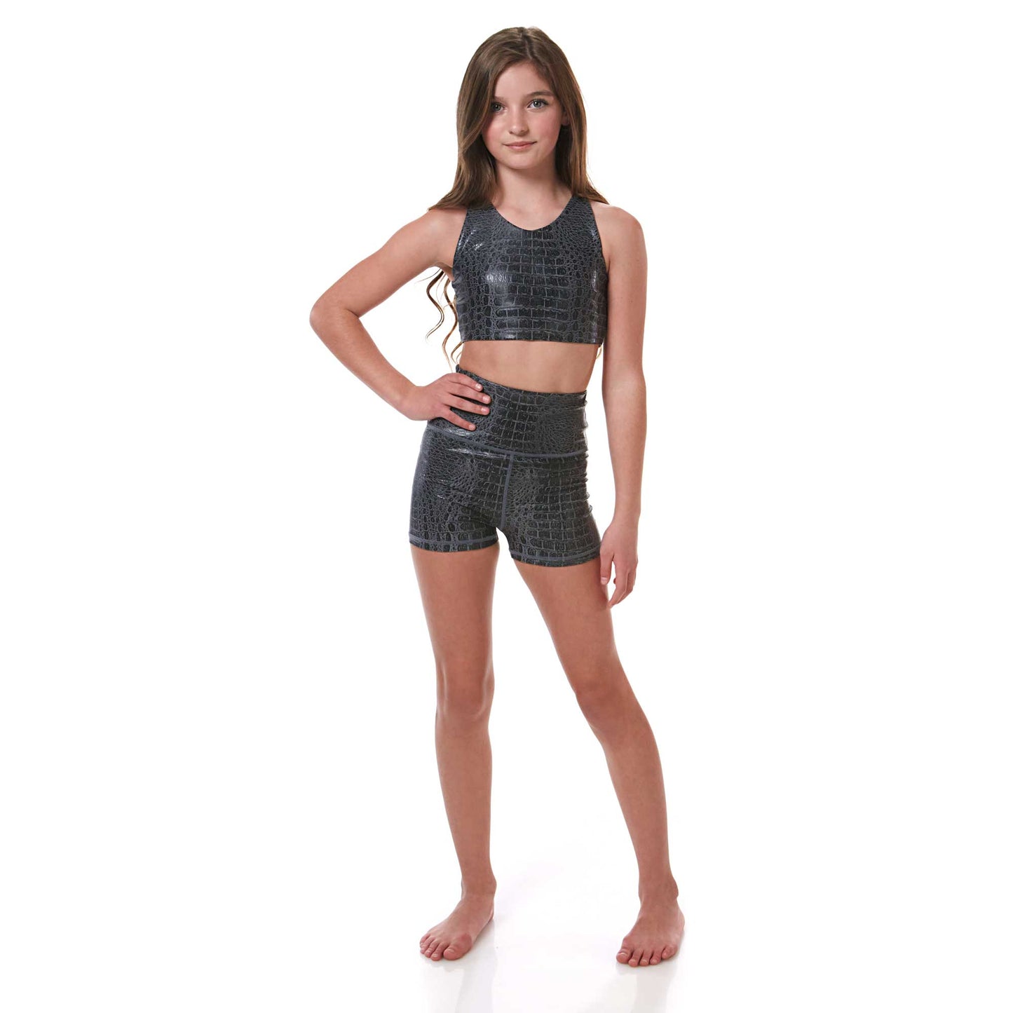 Vitality Compression Shorts - Black Crocodile