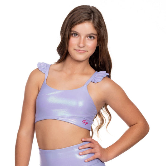 Asymmetrical Flutter Top - Lavender Luster