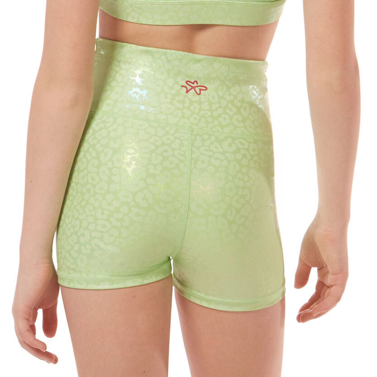 Vitality Compression Shorts - Mint Cheetah
