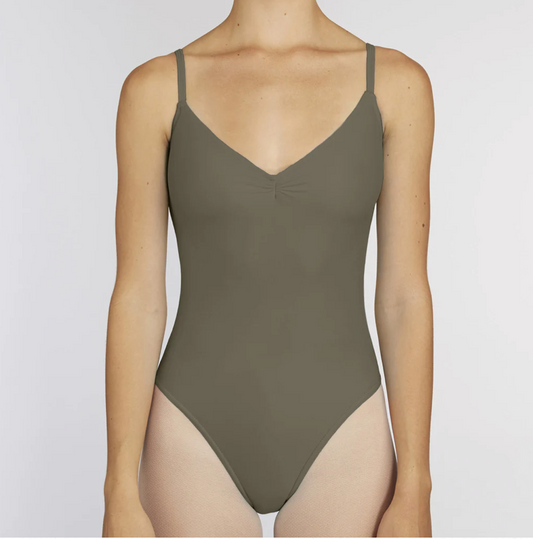Bullet Pointe | Pinch-Front Leotard | Cappuccino