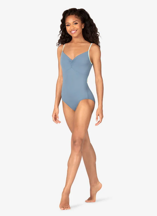 Mariia | Pinch Front Camisole Leotard | Mist + Icicle