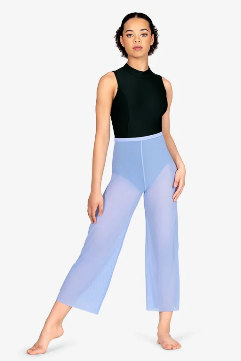 Wide leg mesh pants deals