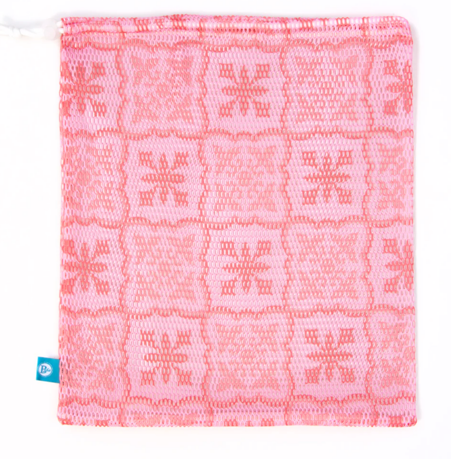 B Plus | Printed Mesh Bag | Pink + Coral