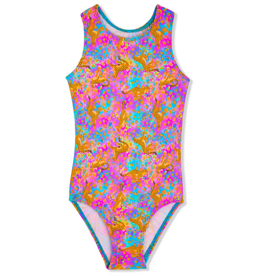 Girl Power Sport | Cheetah Racerback Leotard