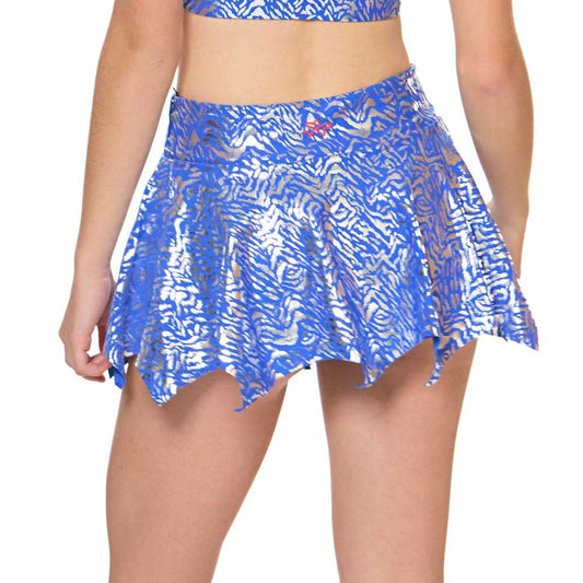 Vitality Pointed Dance Skirt - Blue Zebra
