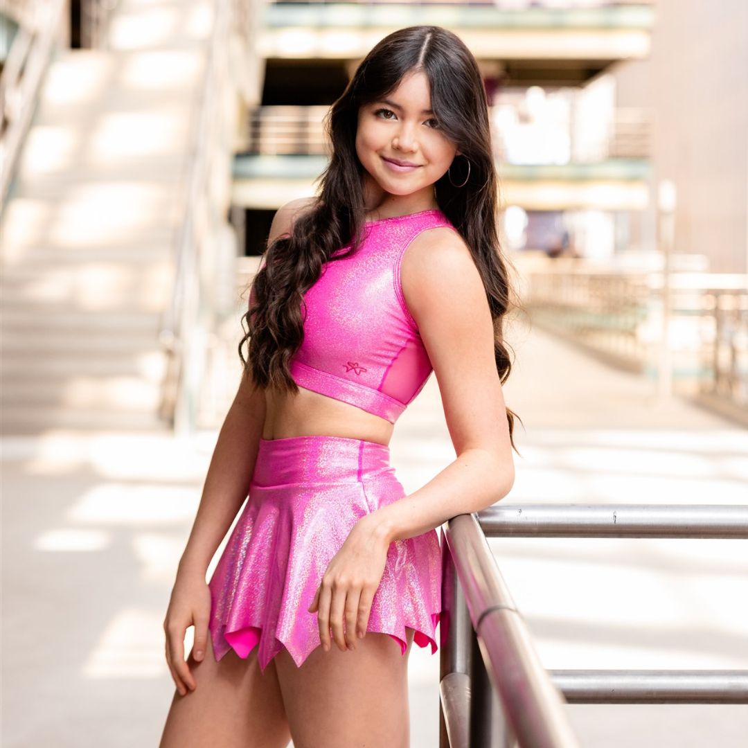 Ignite Pointed Dance Skirt - Pink Sapphire