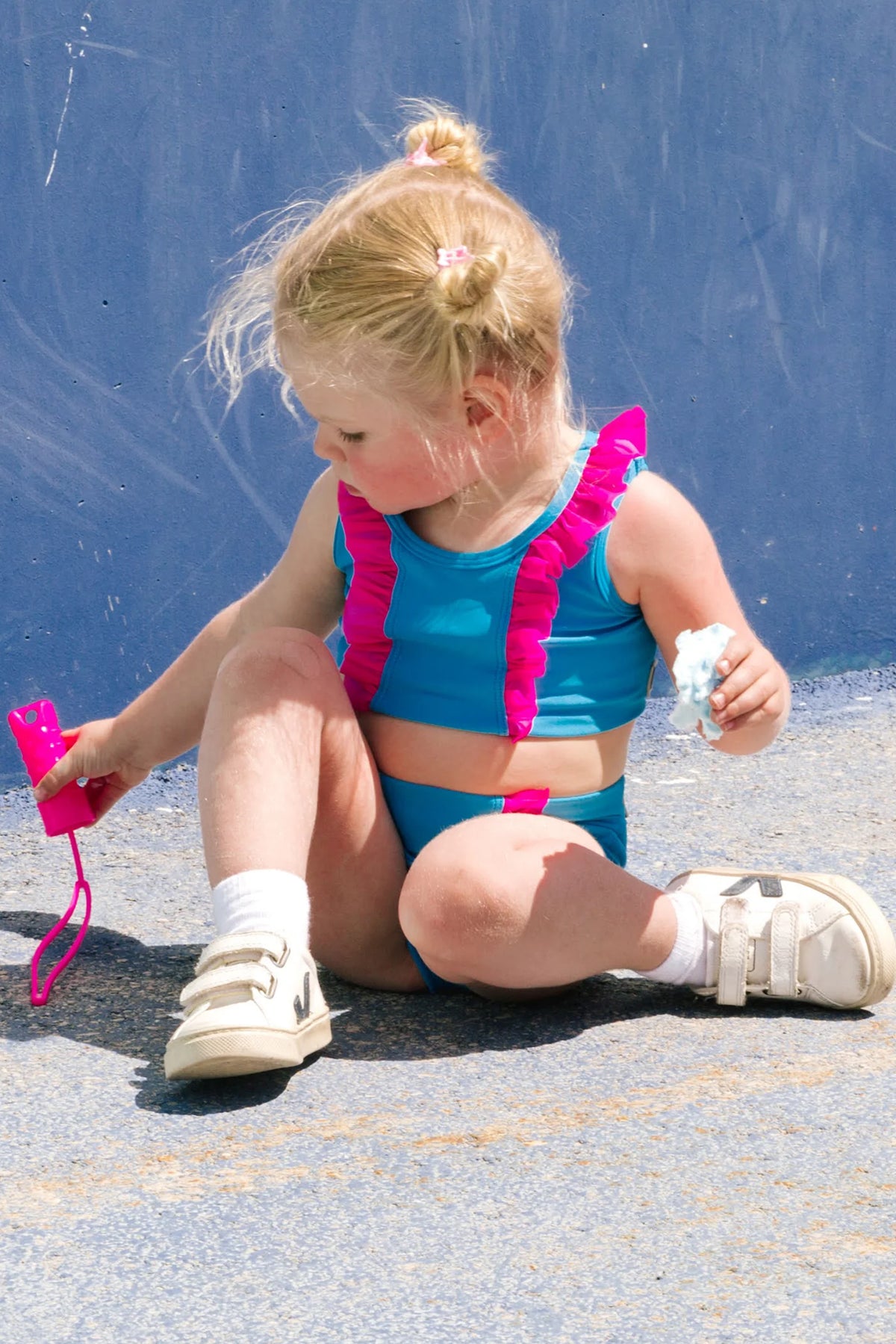 Ensemble Danse Lexi Luu - Haut Sans Manches & Short à Volants - Taille XXL Enfant - Rose - Porté Une Fois
