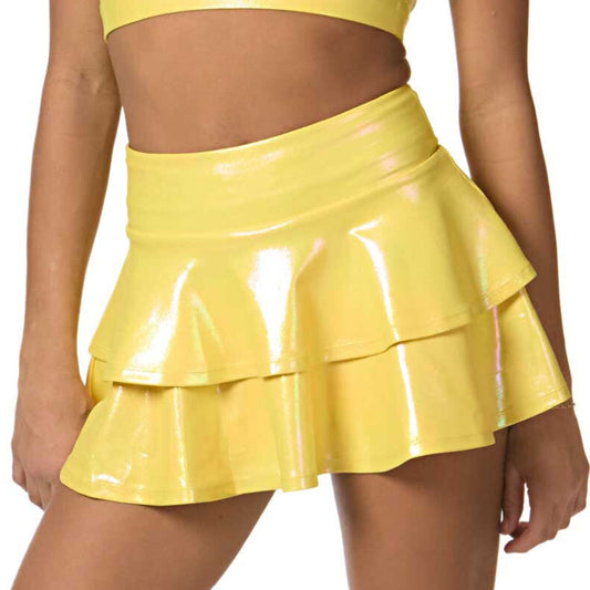 Ignite Ruffle Dance Skirt - Yellow Sapphire