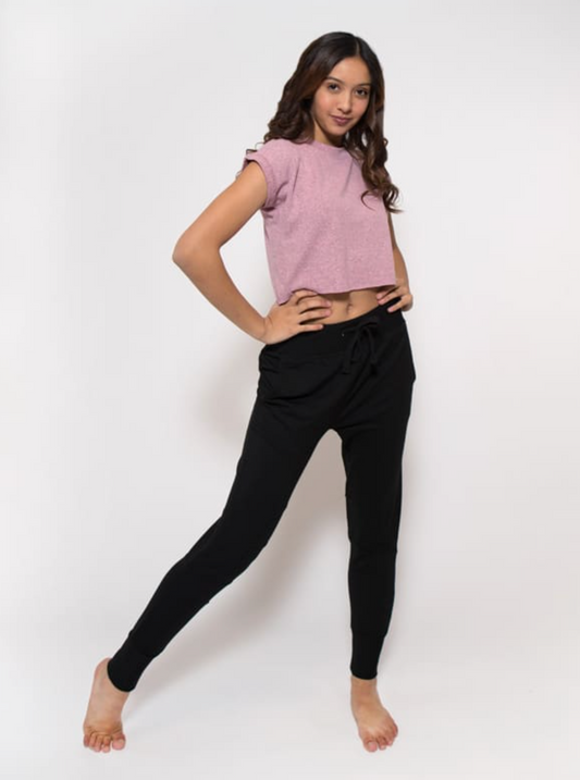 Sugar and Bruno | Boss Crop Top | Heather Mauve